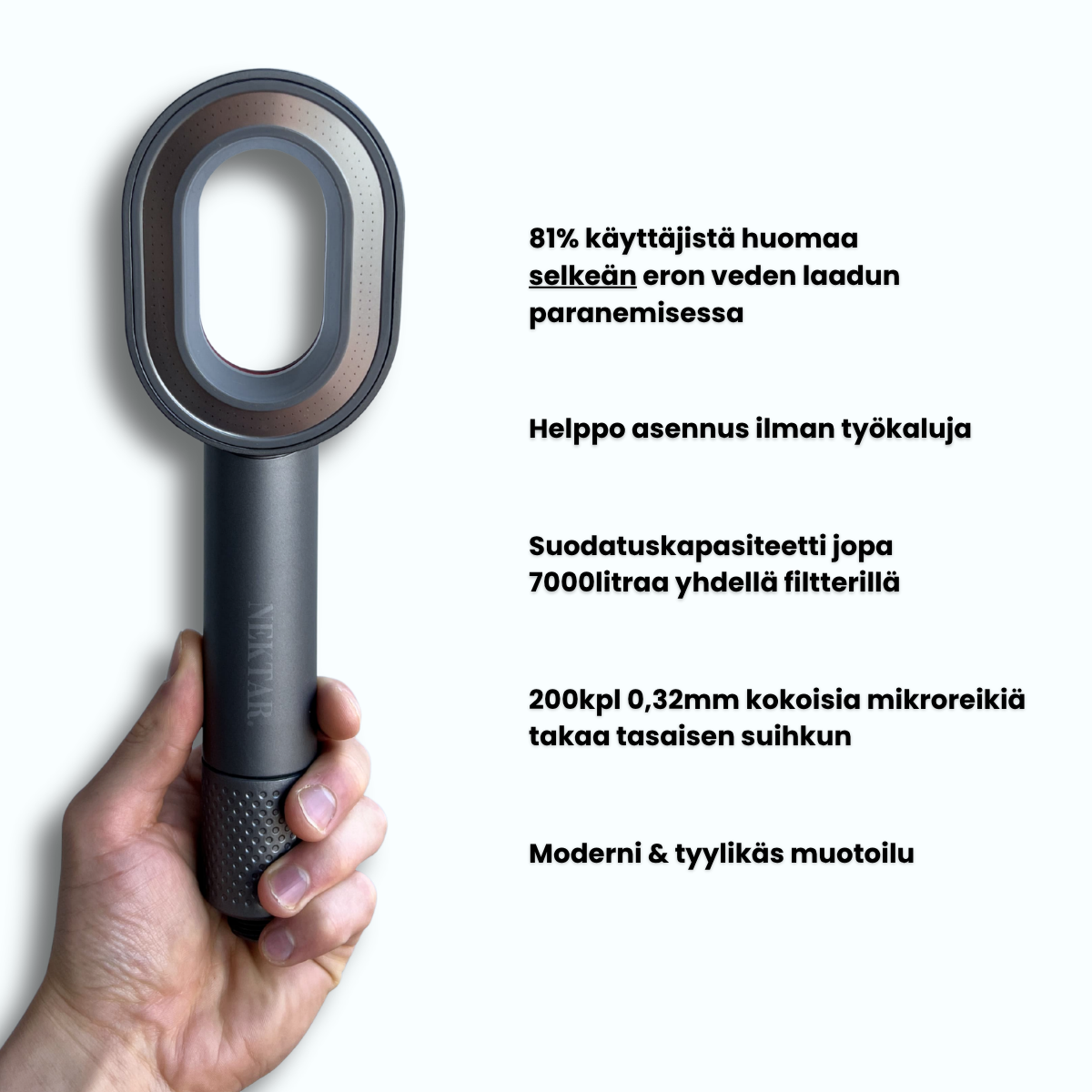 Nektar™ Beauty Suodattava Suihkupää