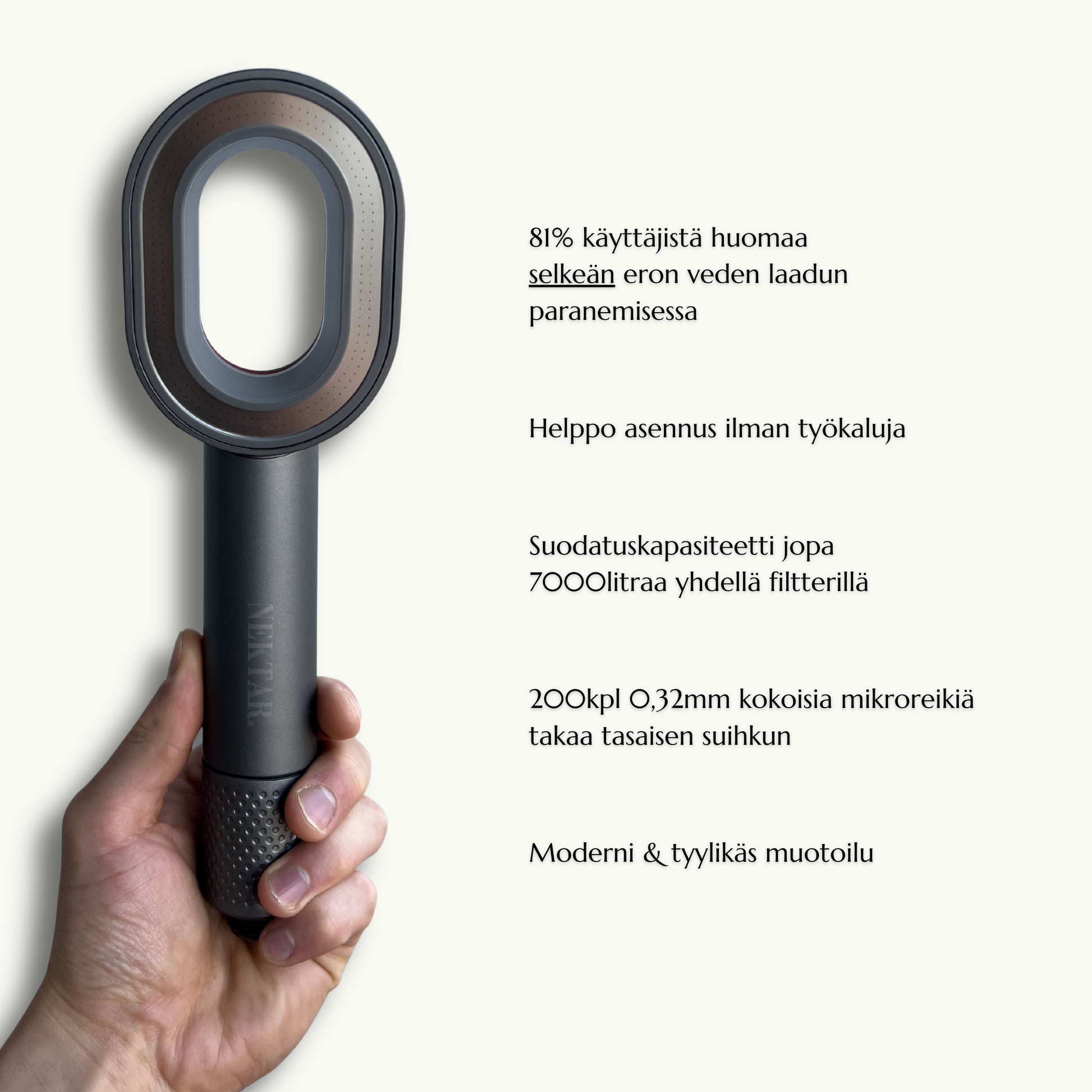 Nektar™ Beauty Suodattava Suihkupää