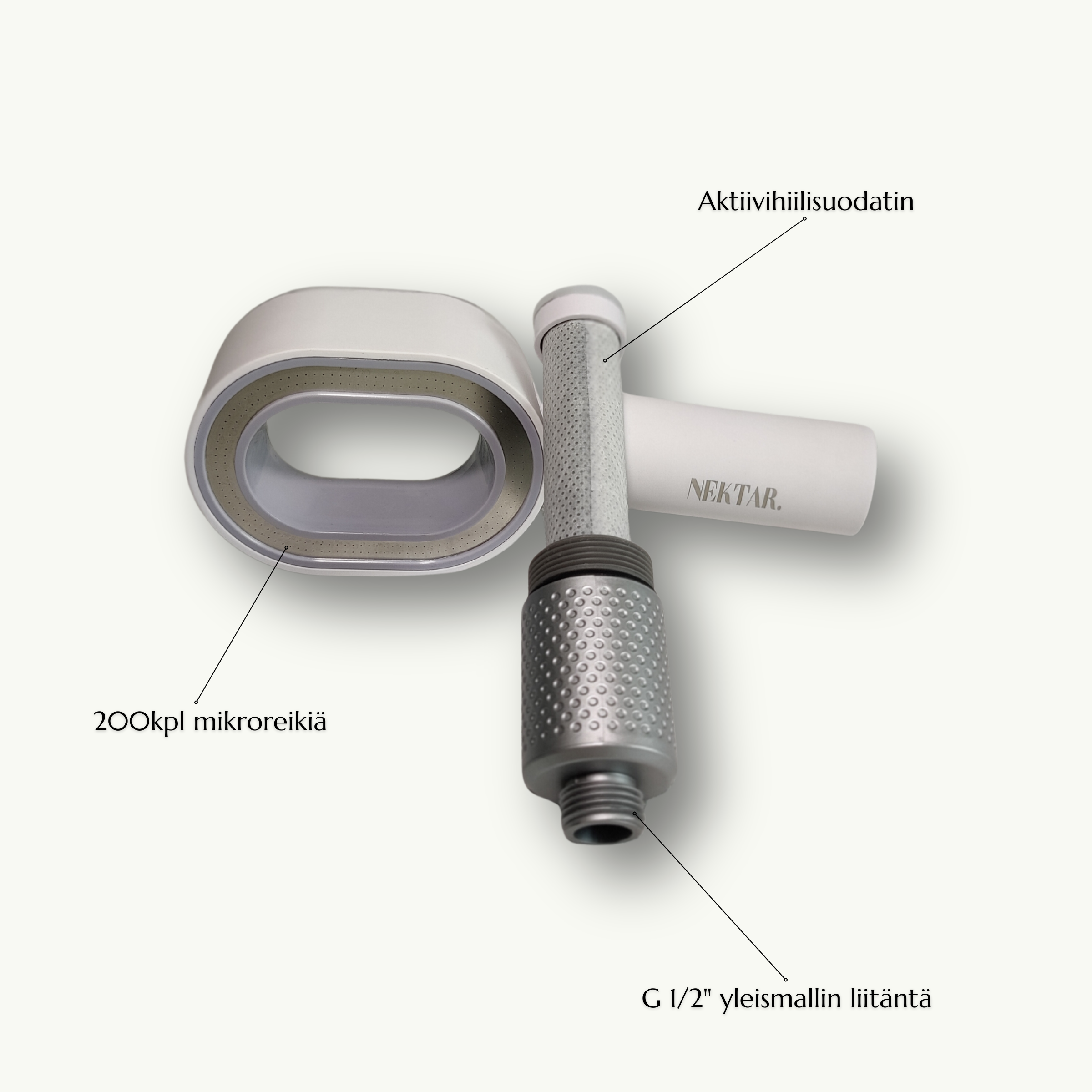 Nektar™ Beauty Suodattava Suihkupää