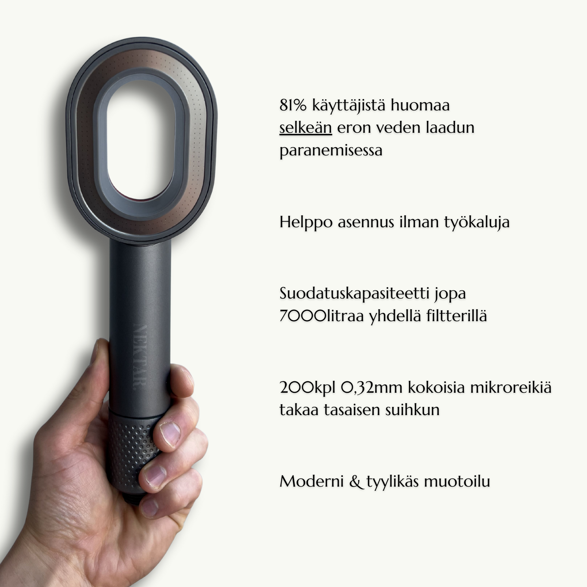 Nektar™ Beauty Suodattava Suihkupää